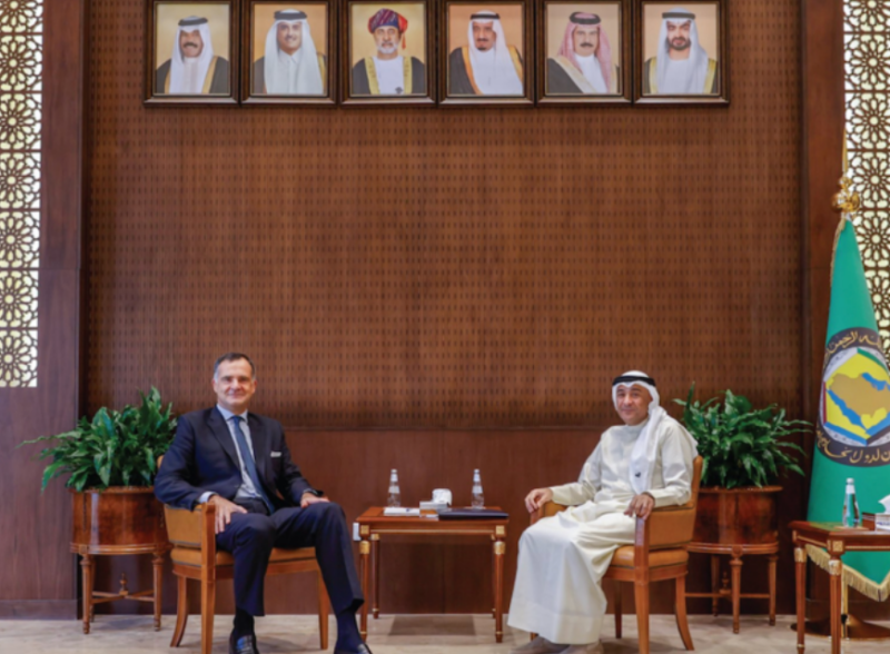 GCC secretary-general meets EU ambassador to Saudi Arabia ahead of ministerial meeting in Oman