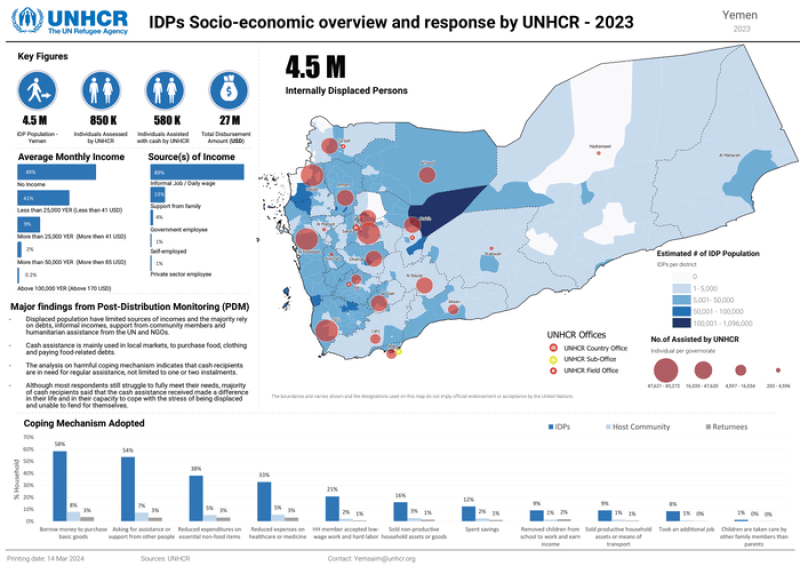 IDPs in Yemen: Socio-economic overview and cash responses